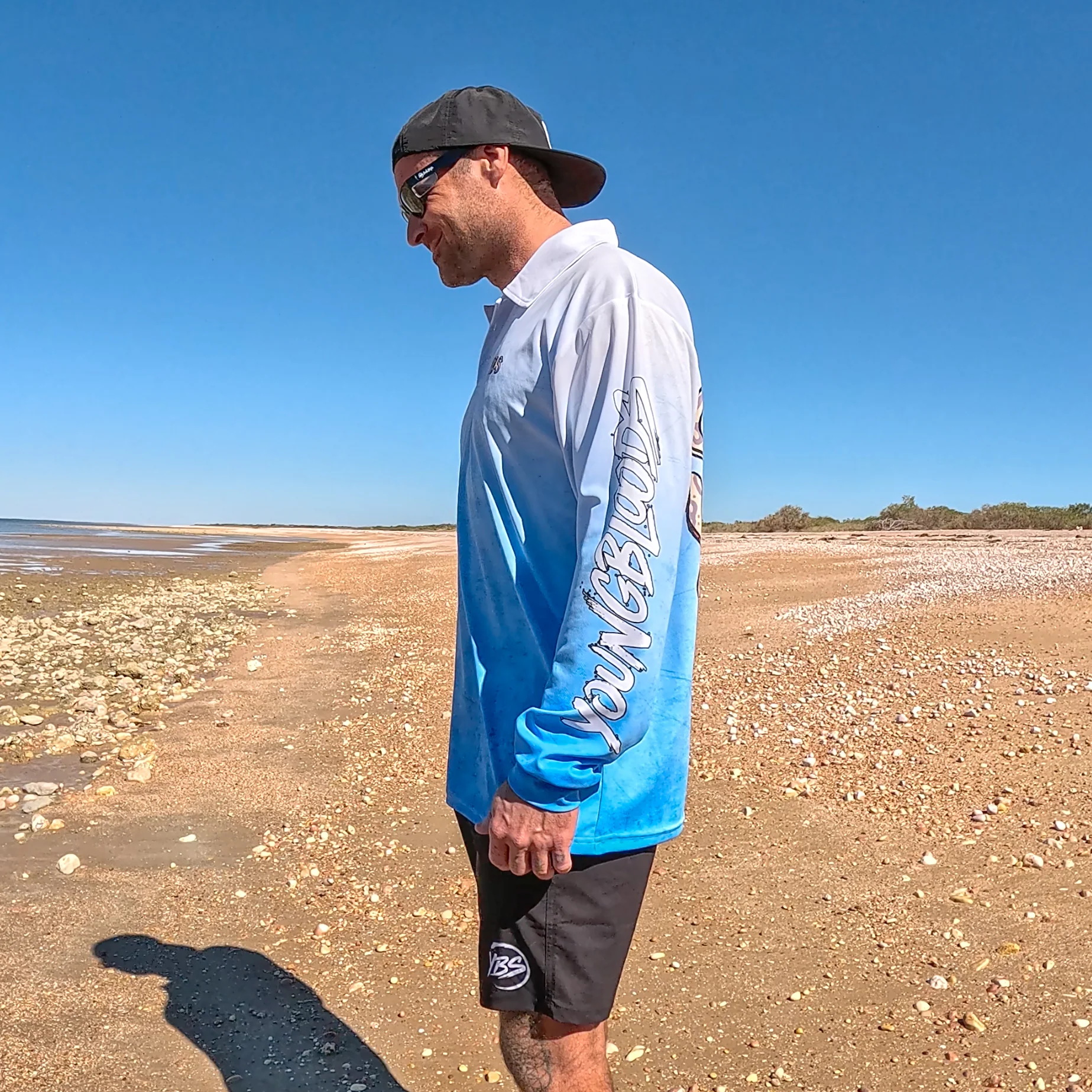 YBS Blue Ring Octopus Adventure Shirt - Image 2